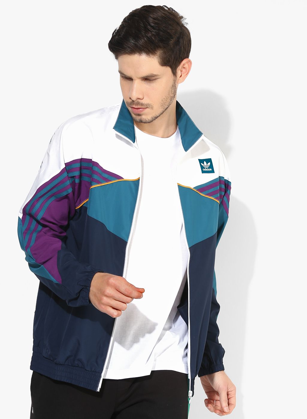 adidas track jacket navy