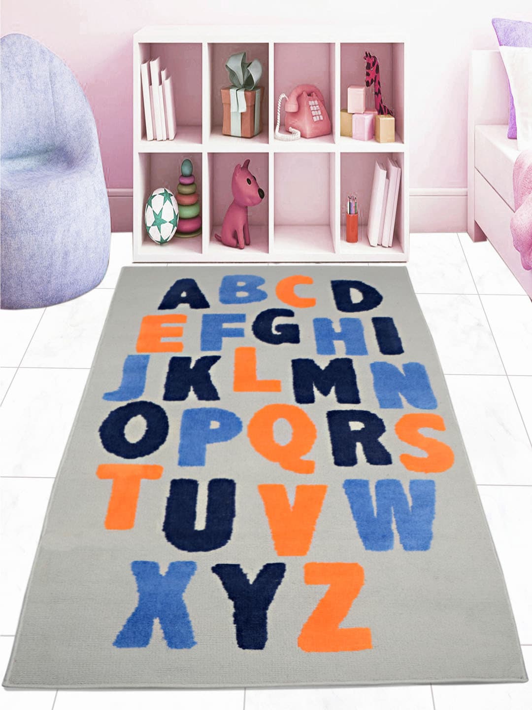 Saral Home Anti Slip Grey Kids Floor Carpet Price in India