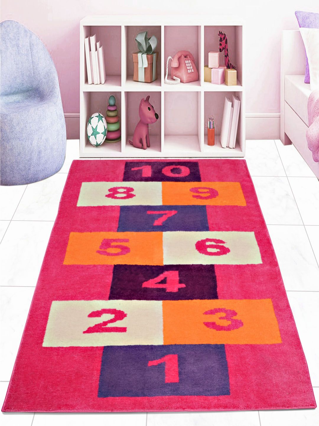 Saral Home Pink Anti Slip Kids Floor Carpet Price in India