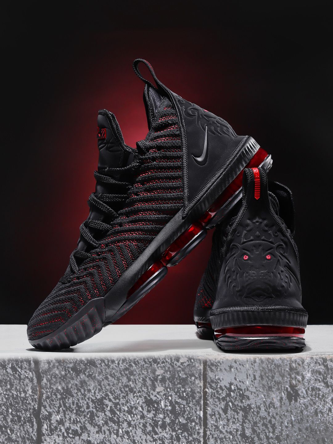 lebron 16 red and black