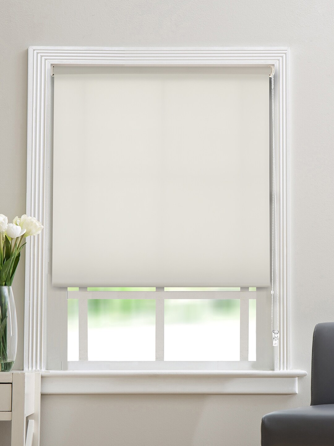Deco Window Polyester Window Roller Blind White Price in India