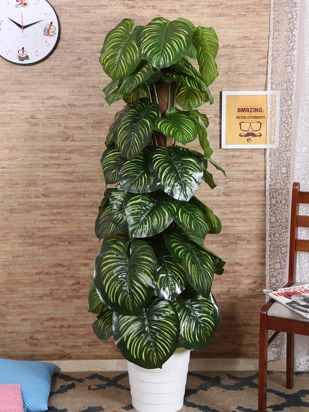 Fourwalls Green Artificial Money Floor Plant Without Pot Price in India