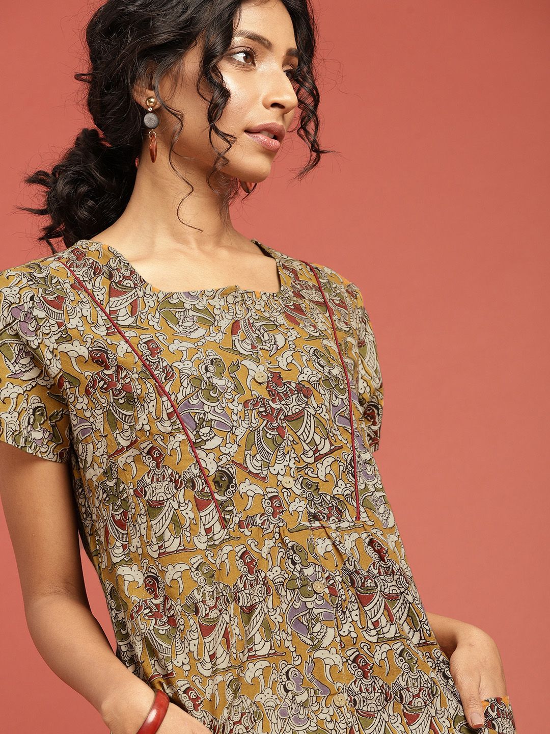 kalamkari long frocks online