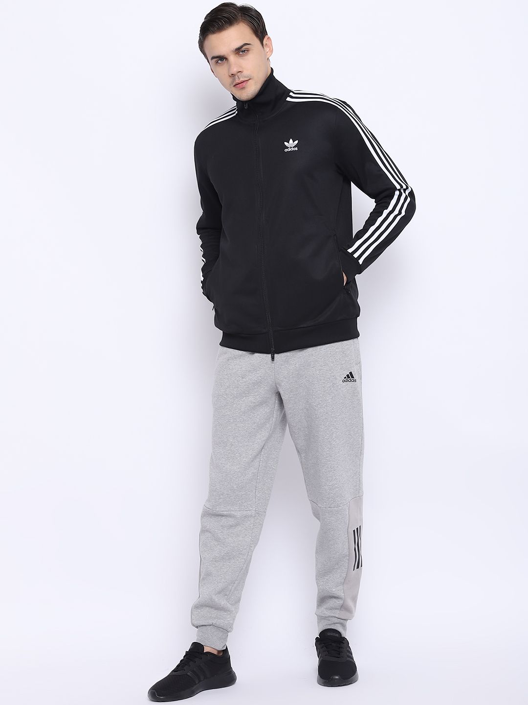 Buy Adidas Originals Men Black Beckenbauer Solid Sporty Jacket