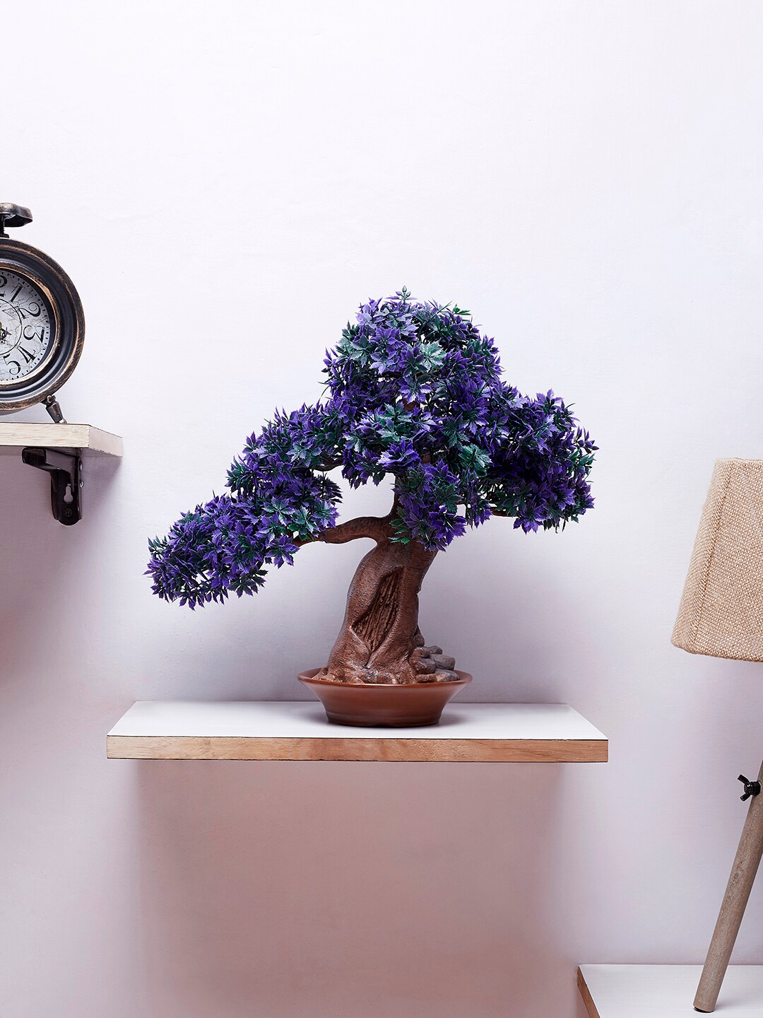 Oddcroft Purple Faux Mini Bonsai Plant Price in India
