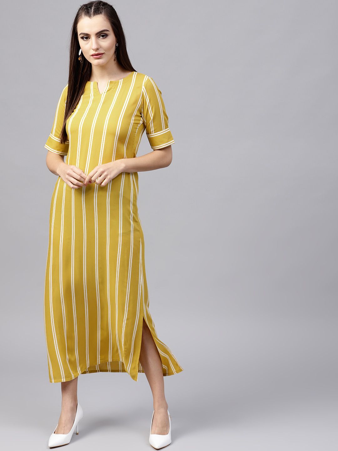 Yellow Striped Dress