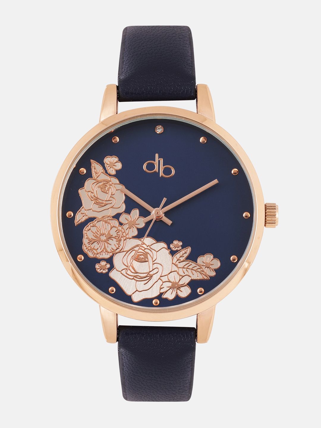 DressBerry Women Blue Embellished Analogue Watch DB18-3B Price in India