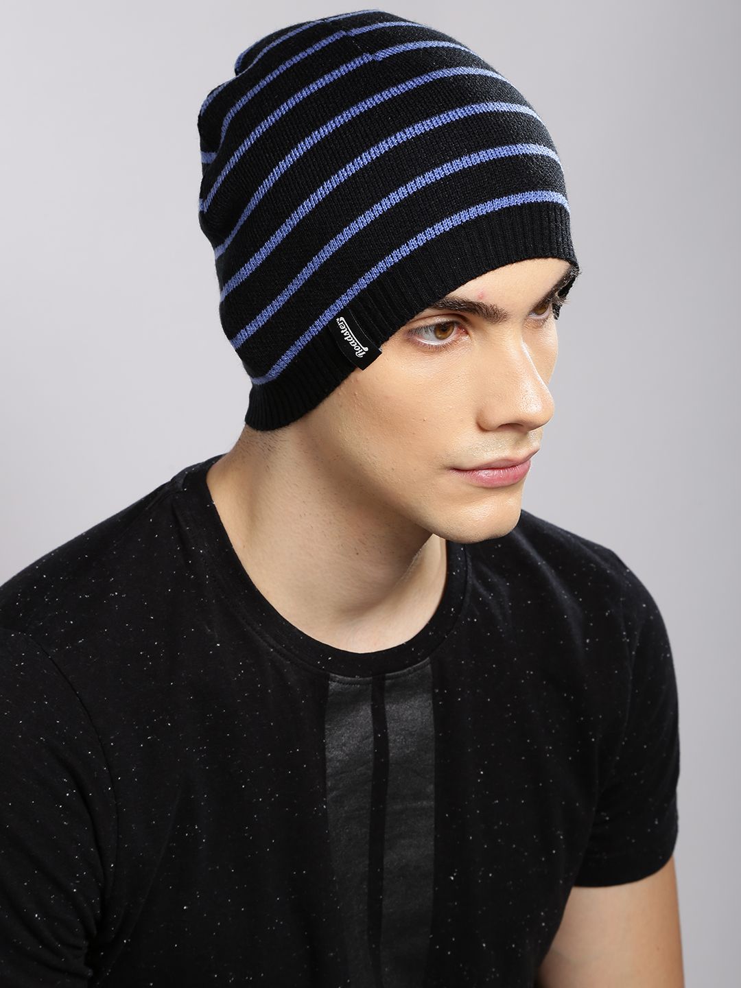 Roadster Unisex Navy Blue Solid Beanie Price in India