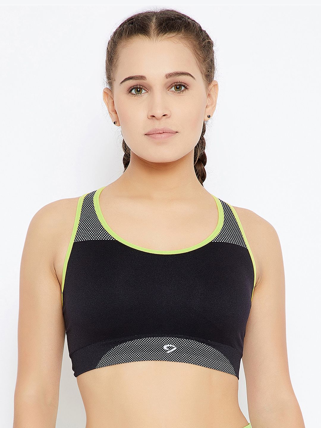 C9 AIRWEAR Women Black Non-Wired Non Padded Racerback Sports Bra PZ2227_Black Price in India