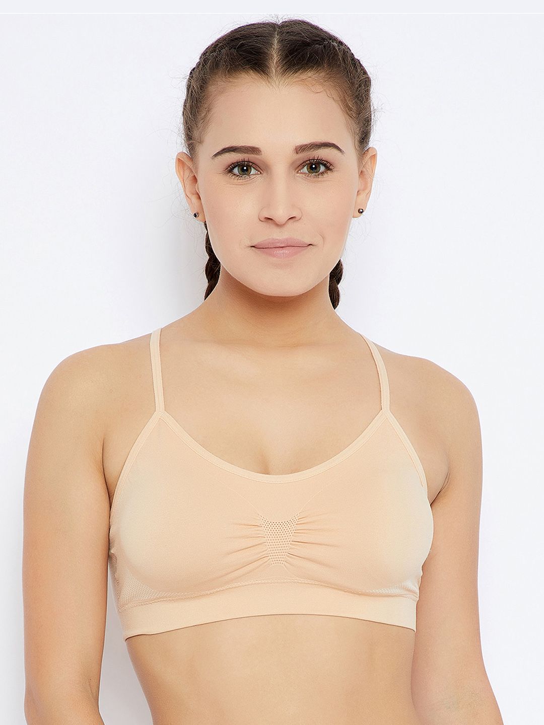 C9 AIRWEAR Beige Solid Non-Wired Non Padded Everyday Bra PZ2135_Nude Price in India