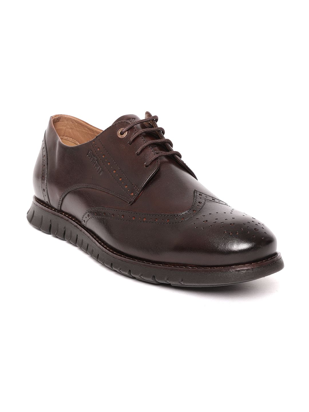 Van Heusen Men Coffee Brown Leather Semiformal Brogues