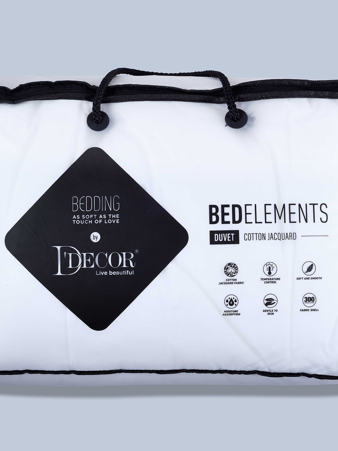 DDecor White Cotton Jacquard Pillow Price in India