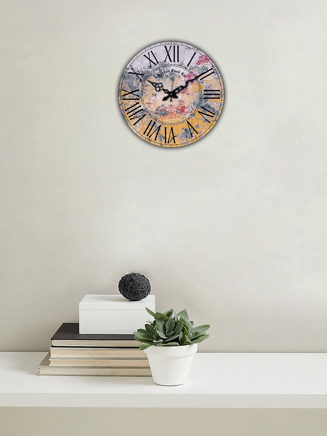 RANDOM Lavender Round Printed Analogue Wall Clock Price in India