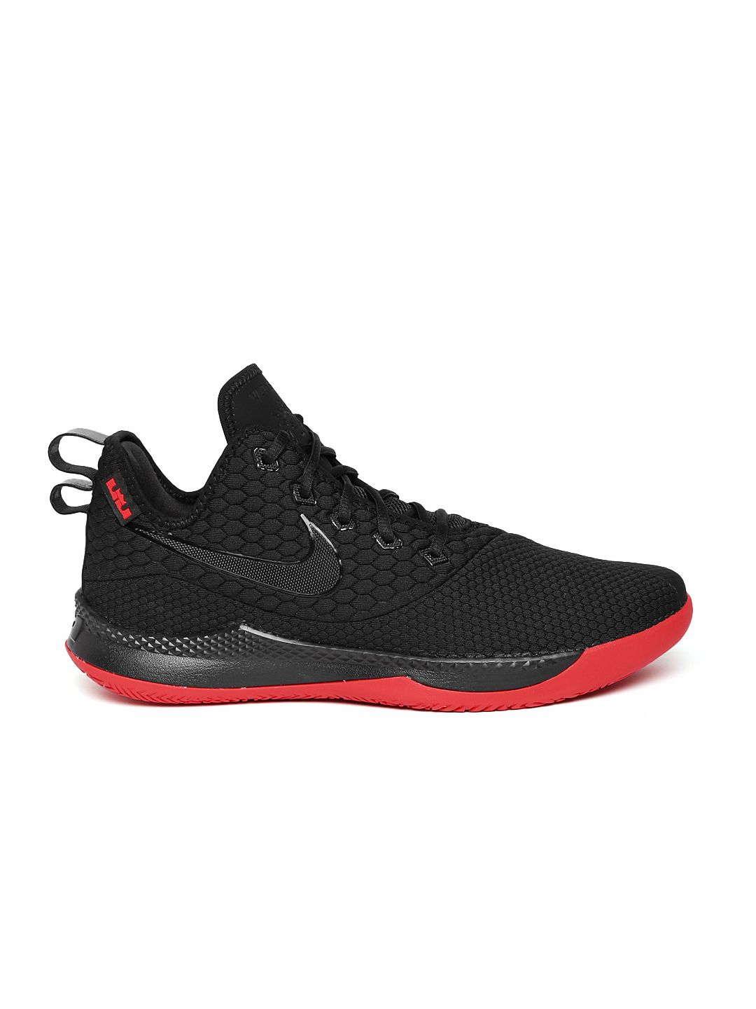 nike lebron witness 3 black red