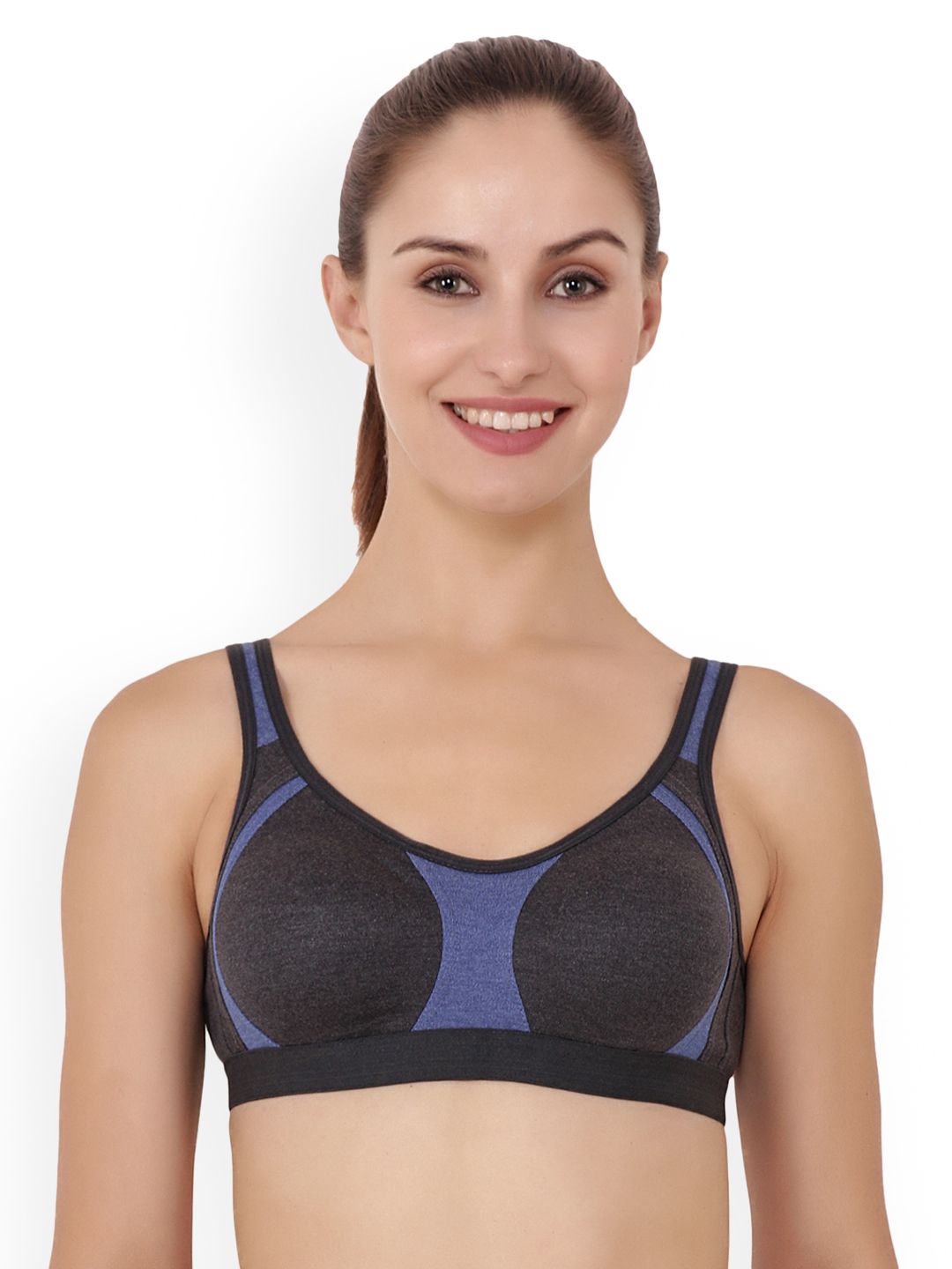 Floret Pack of 2 Sports Bra Roxie_Grey-Grey_40B Price in India