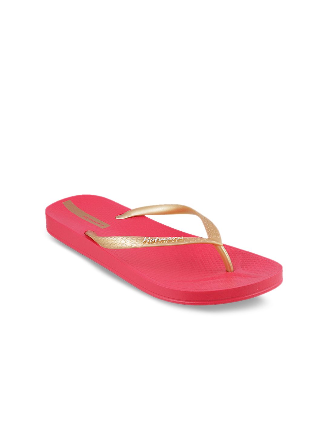 Hotmarzz Women Red Solid Thong Flip-Flops Price in India