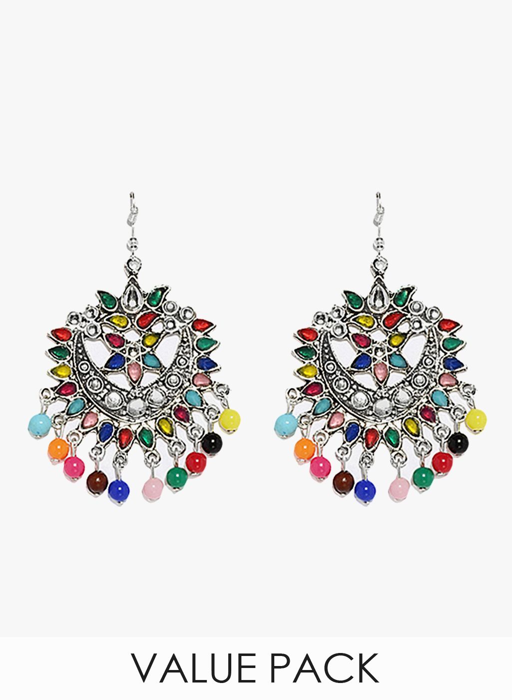Zaveri Pearls Multicoloured Alloy Danglers and Drop