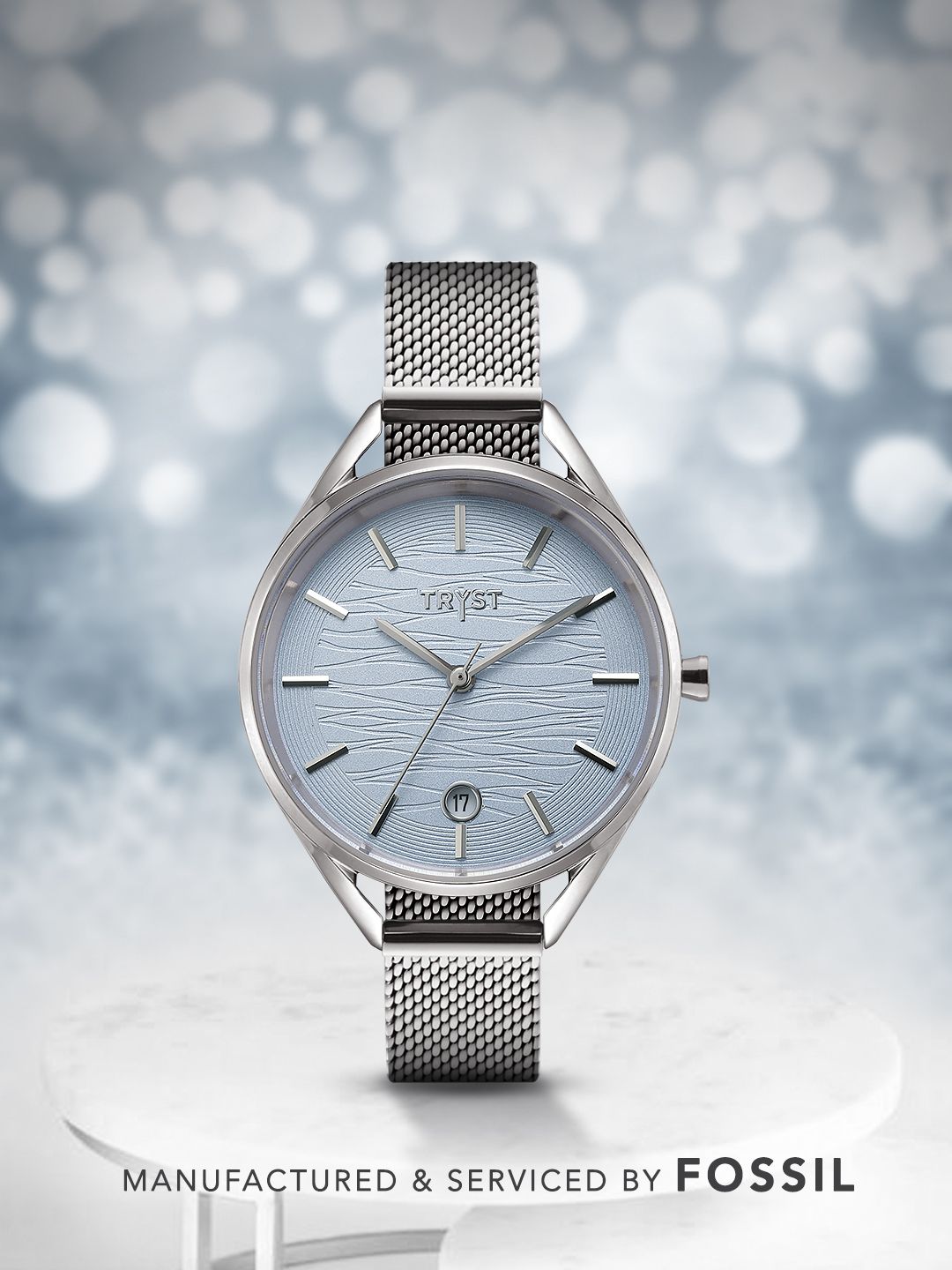 TRYST Manufactured & Serviced by Fossil Women Blue Watch Price in India