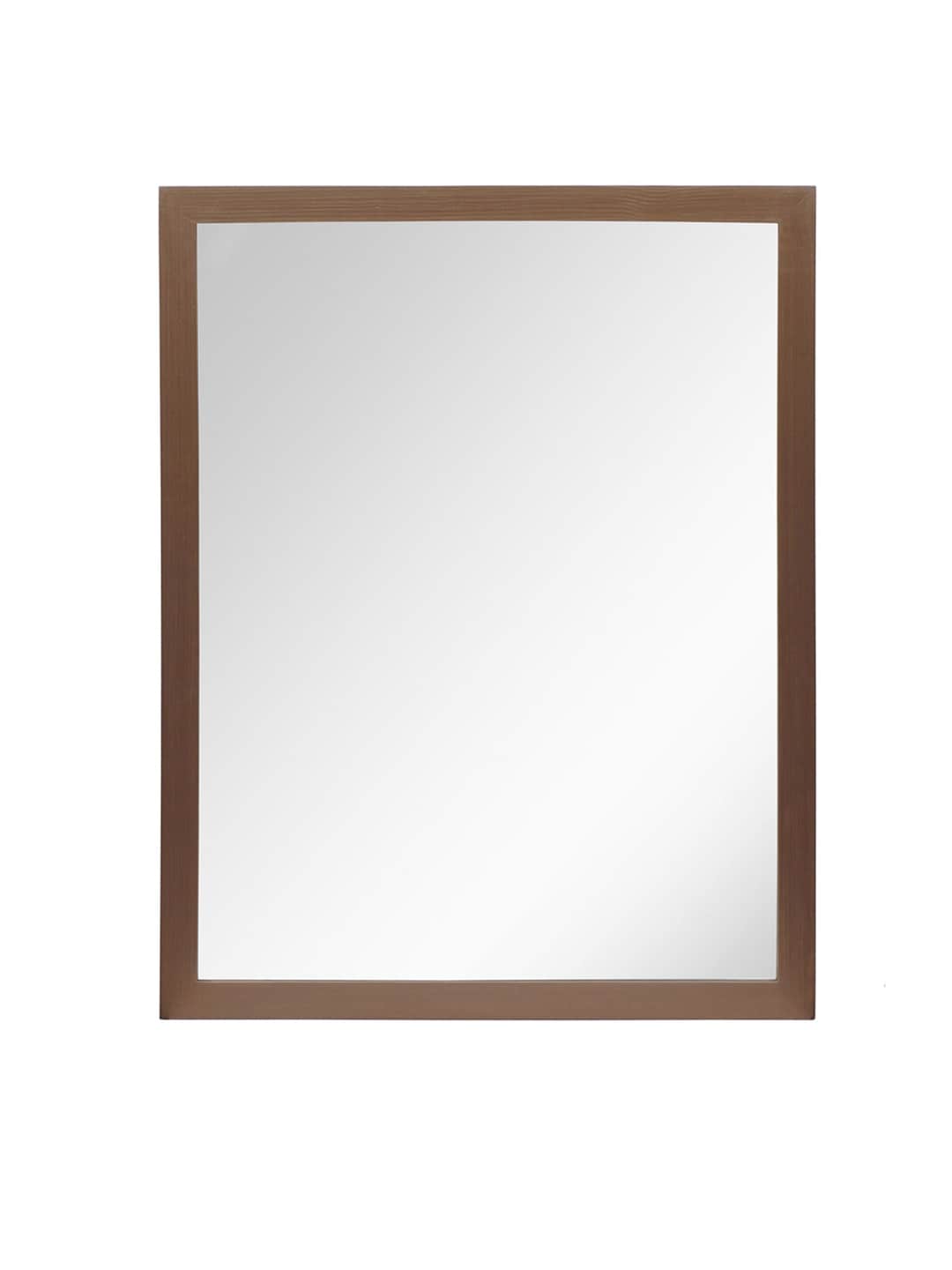 999Store Brown Wooden Wall Mirror Price in India