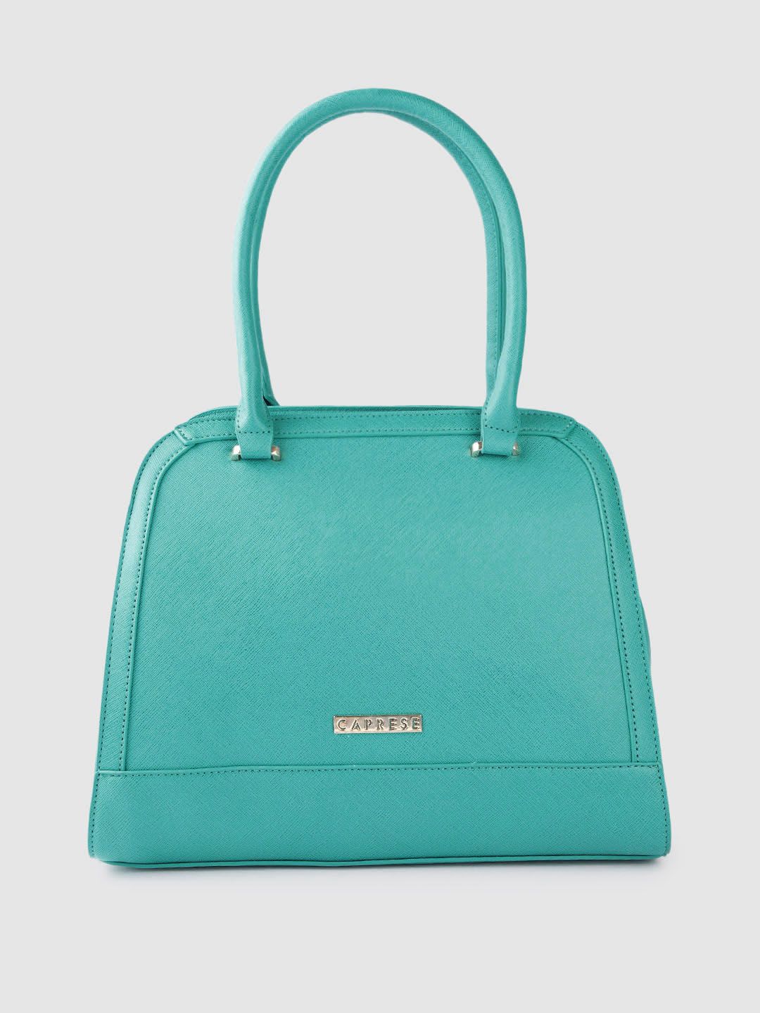 Caprese Women Turquoise Blue Structured Shoulder Bag Price in India