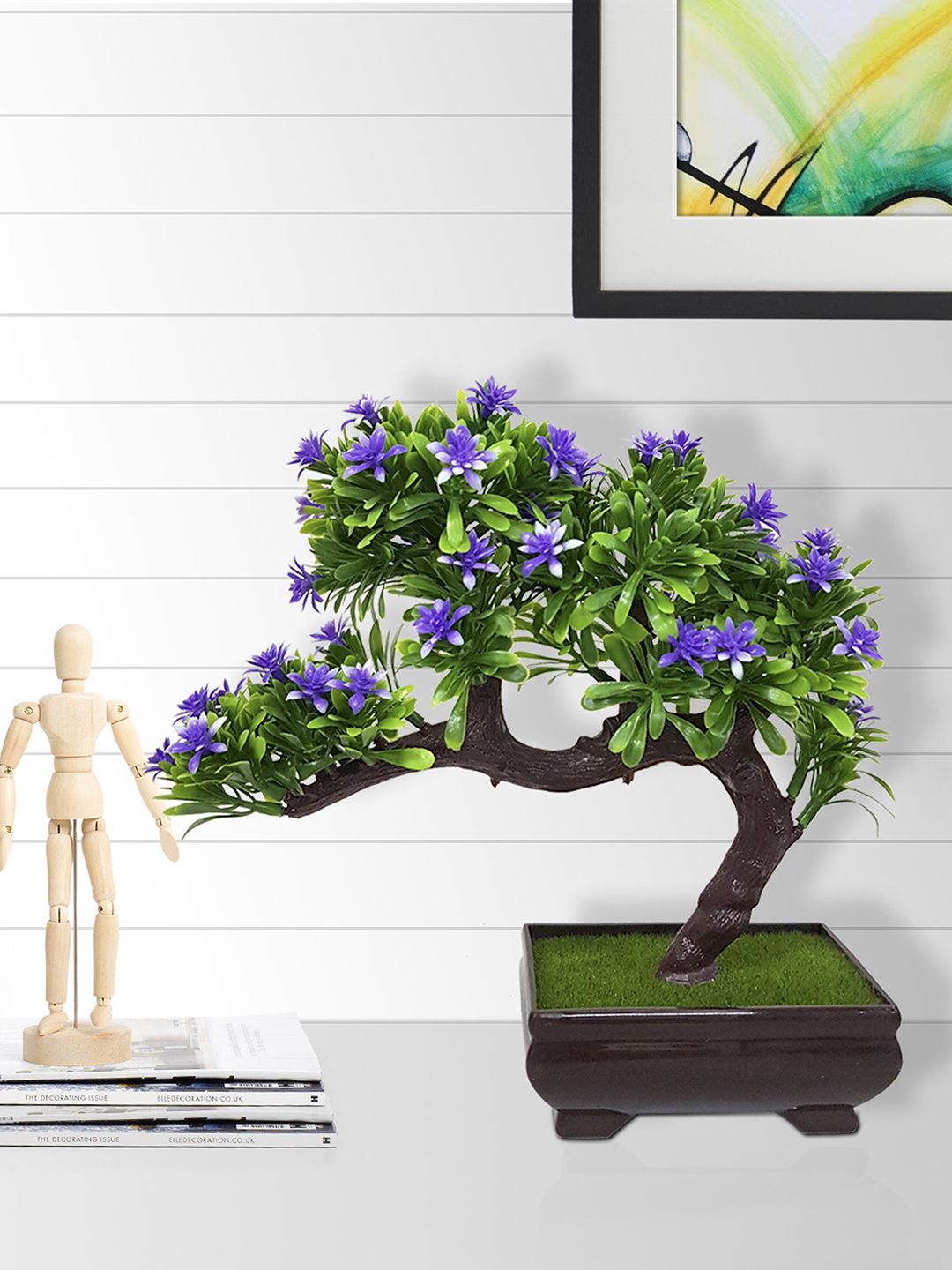 Art Street Purple Artificial Flower Plant With Pot Price in India