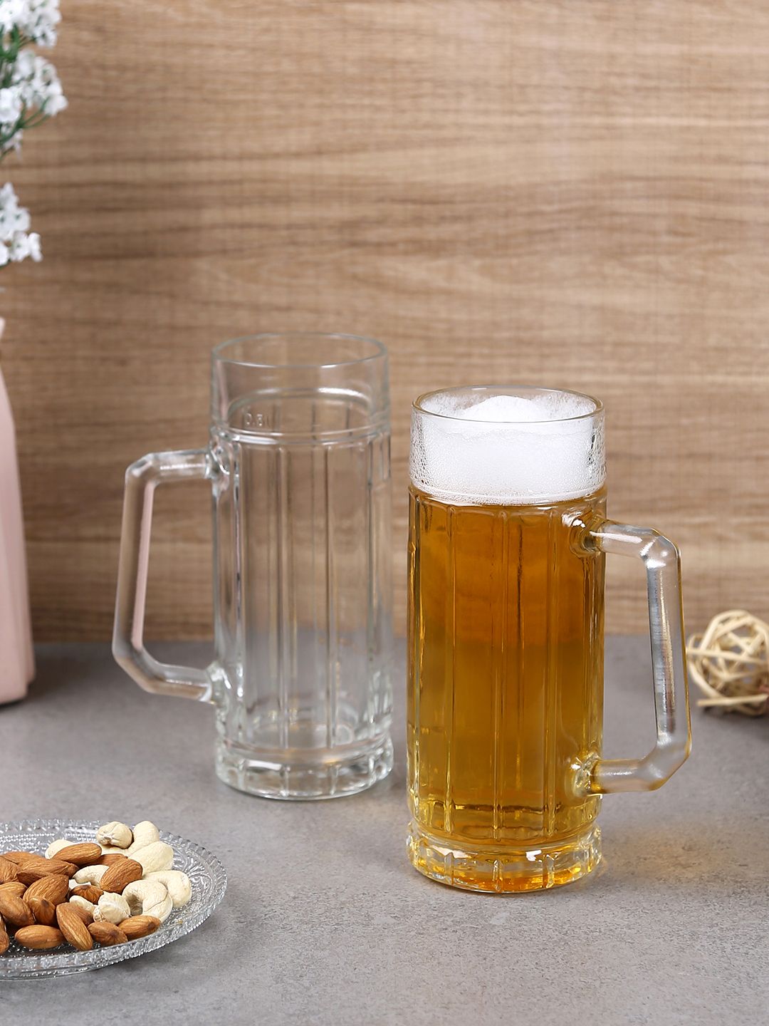 Oberglas Transparent Set of 2 Gambrinus Beer Mugs 550ml Price in India