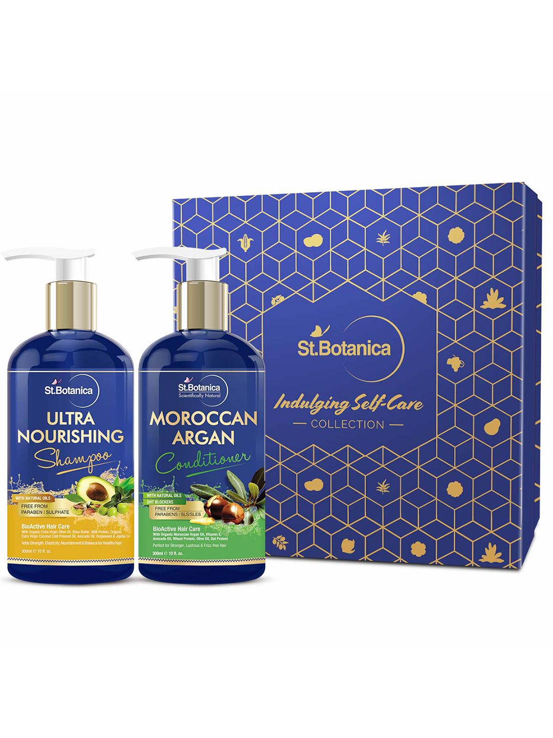St.Botanica Ultra Nourishing Hair Shampoo + Moroccan Argan Hair Conditioner 300ml Each Price in India