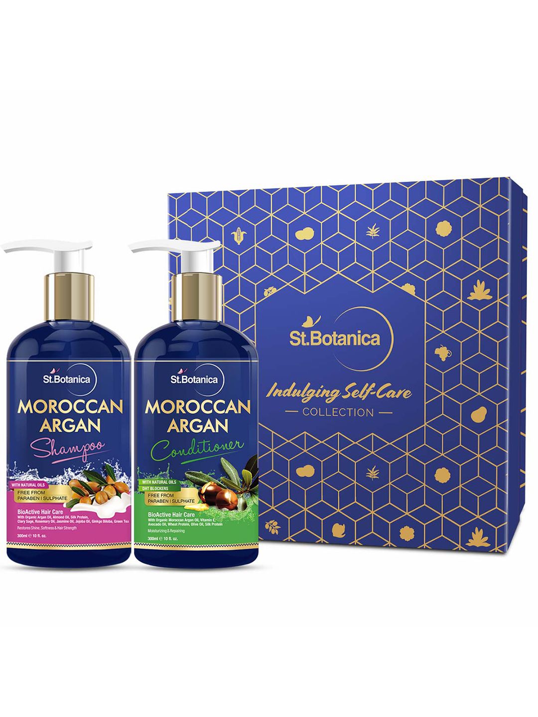 St.Botanica Moroccan Argan Hair Shampoo + Argan Hair Conditioner 300mlEach Price in India