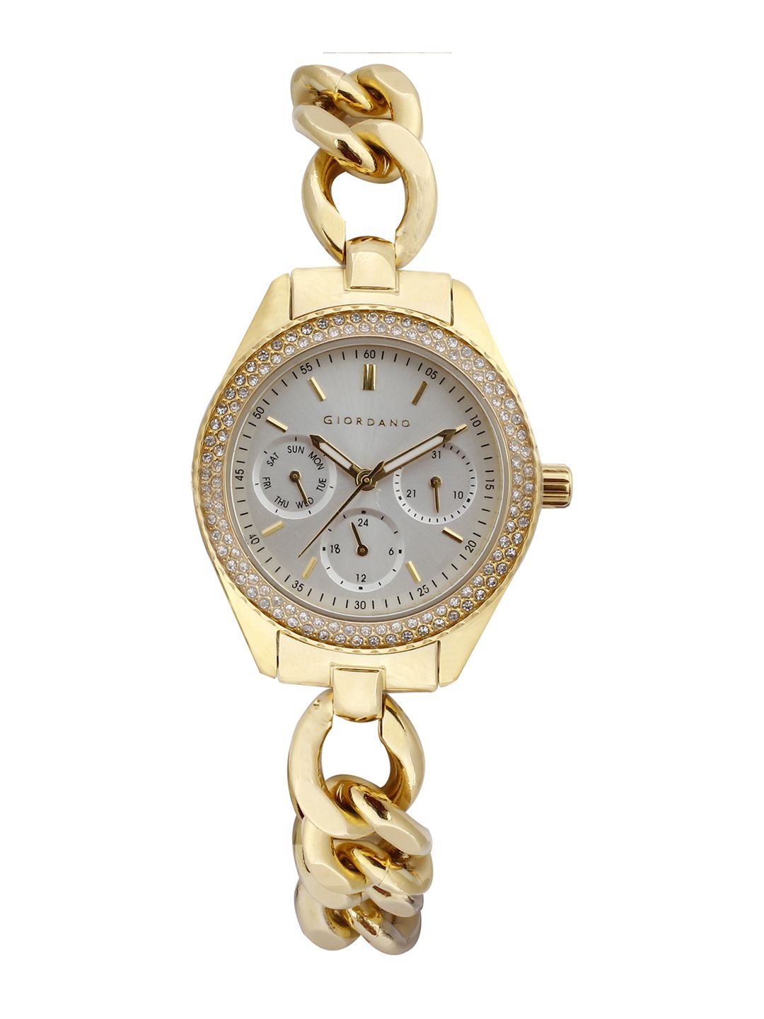 GIORDANO Women Gold-Toned Analogue Watch 2884-22 Price in India