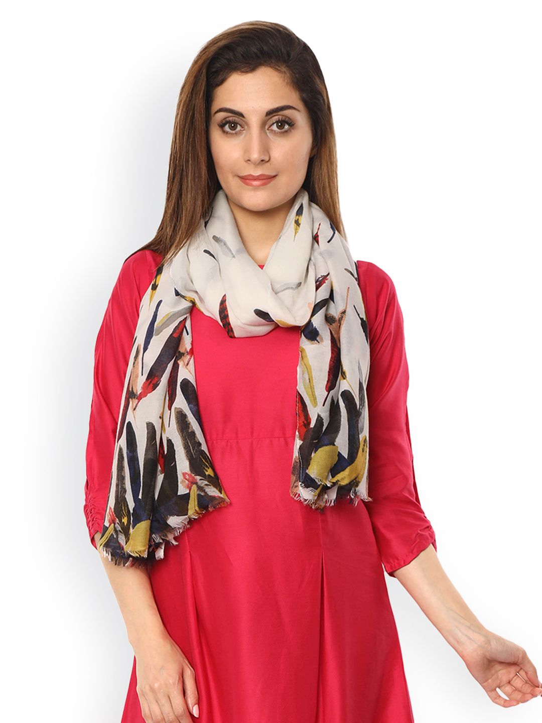 FabSeasons Multicoloured Printed Scarf Price in India