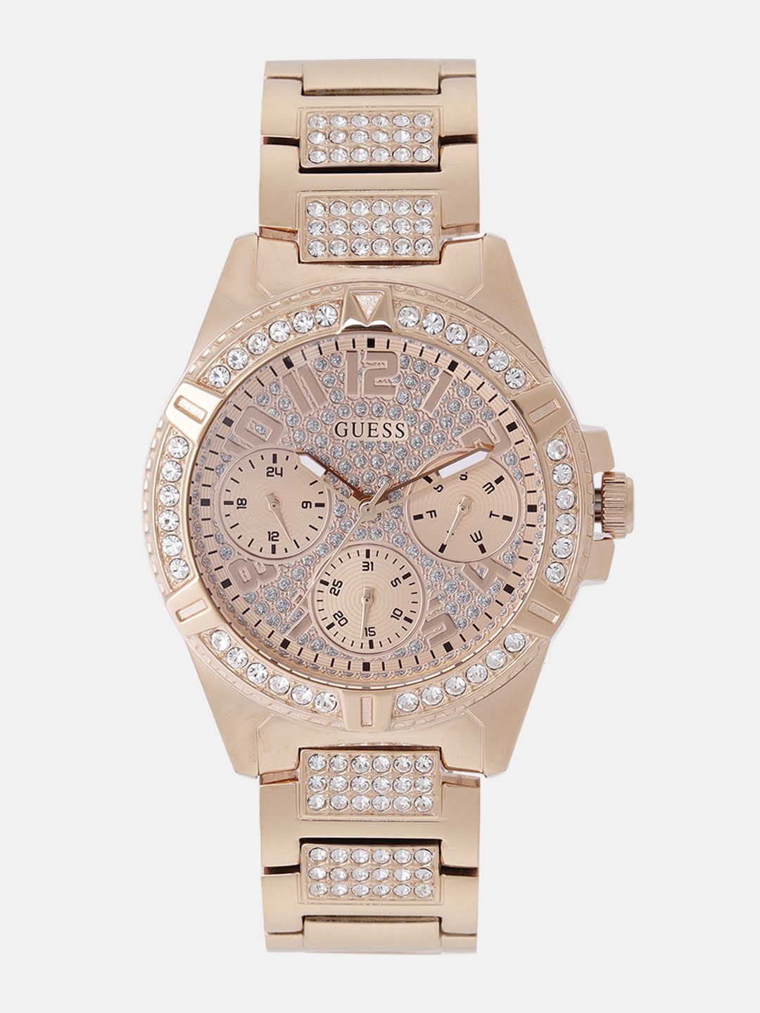 GUESS Women Rose Gold Analogue Watch W1156L3 Price in India