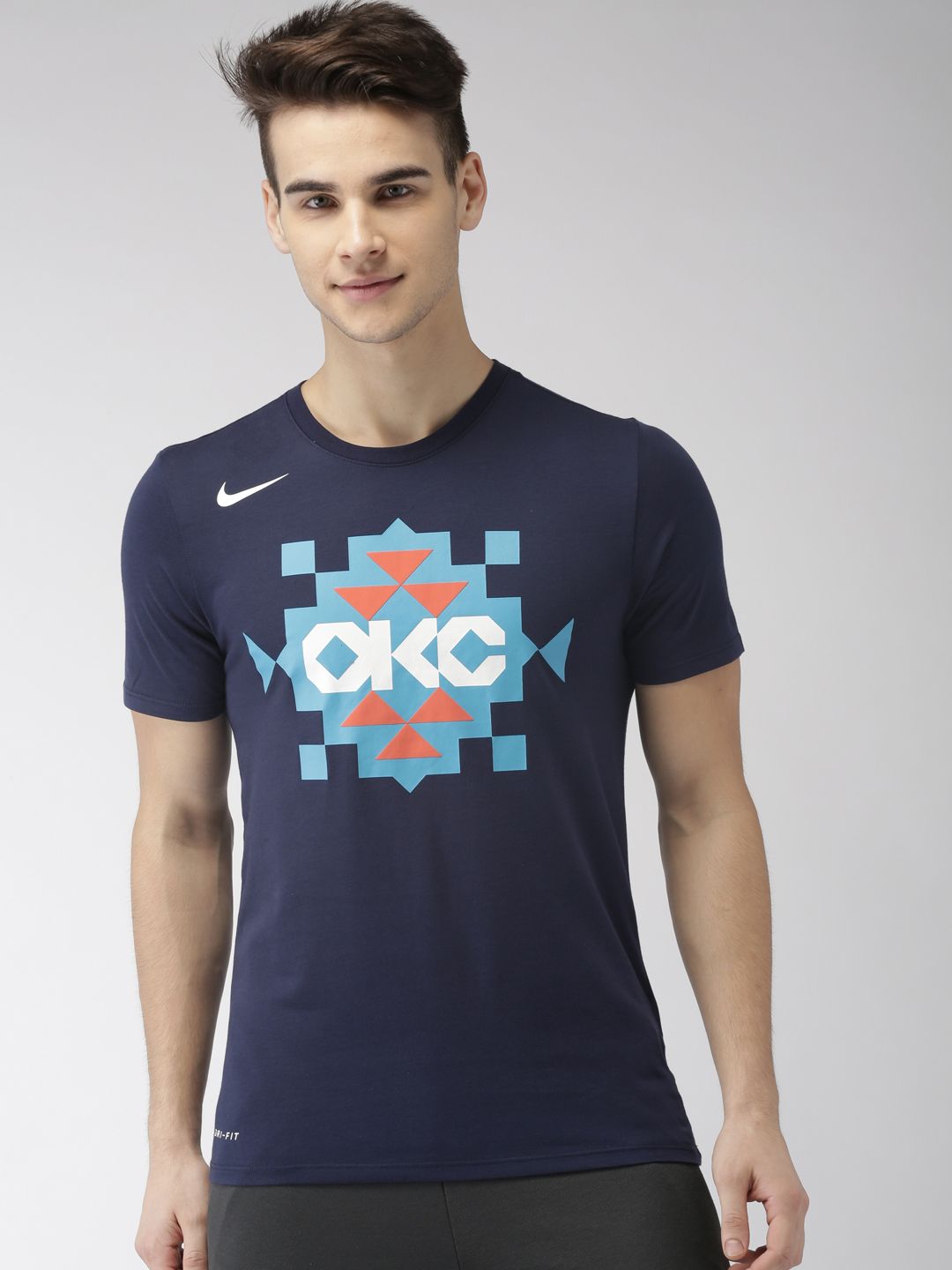 M As Okc Nk Printed Shirt Es Navy Nike Ce T Blue Dry Tee QthxsrBdC