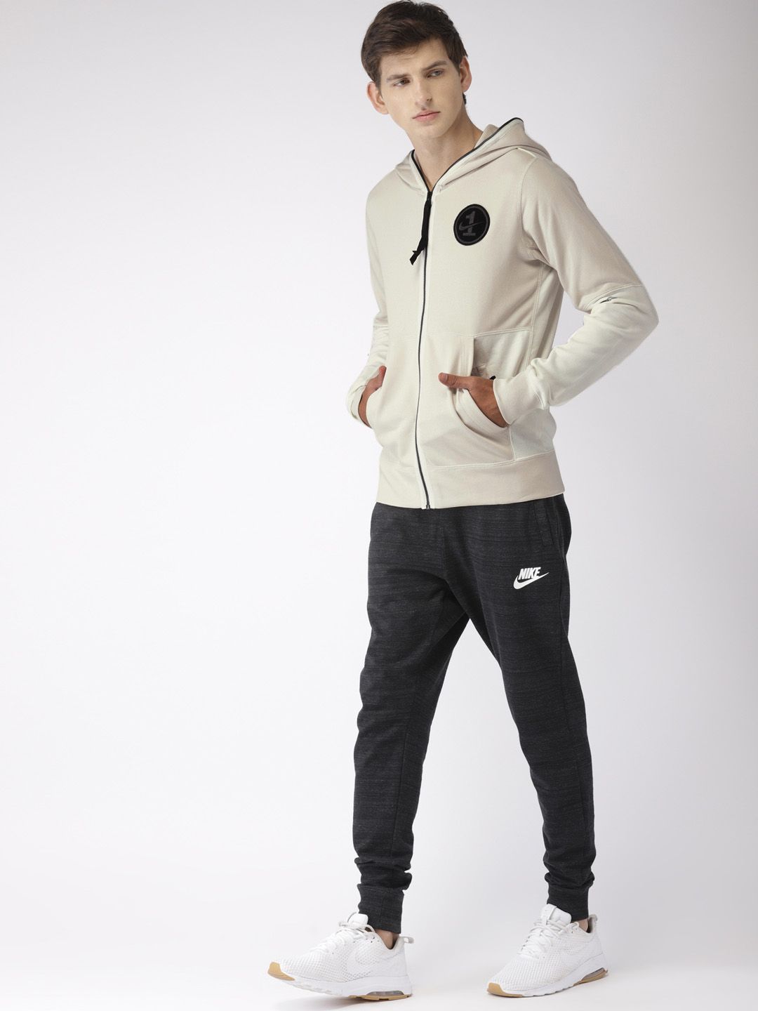 cream nike sweatshirt men