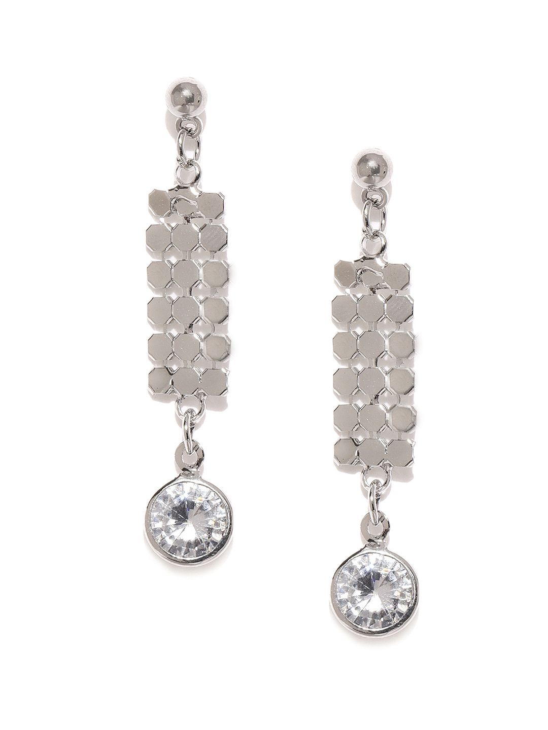 Silver Earrings Online In India Myntra