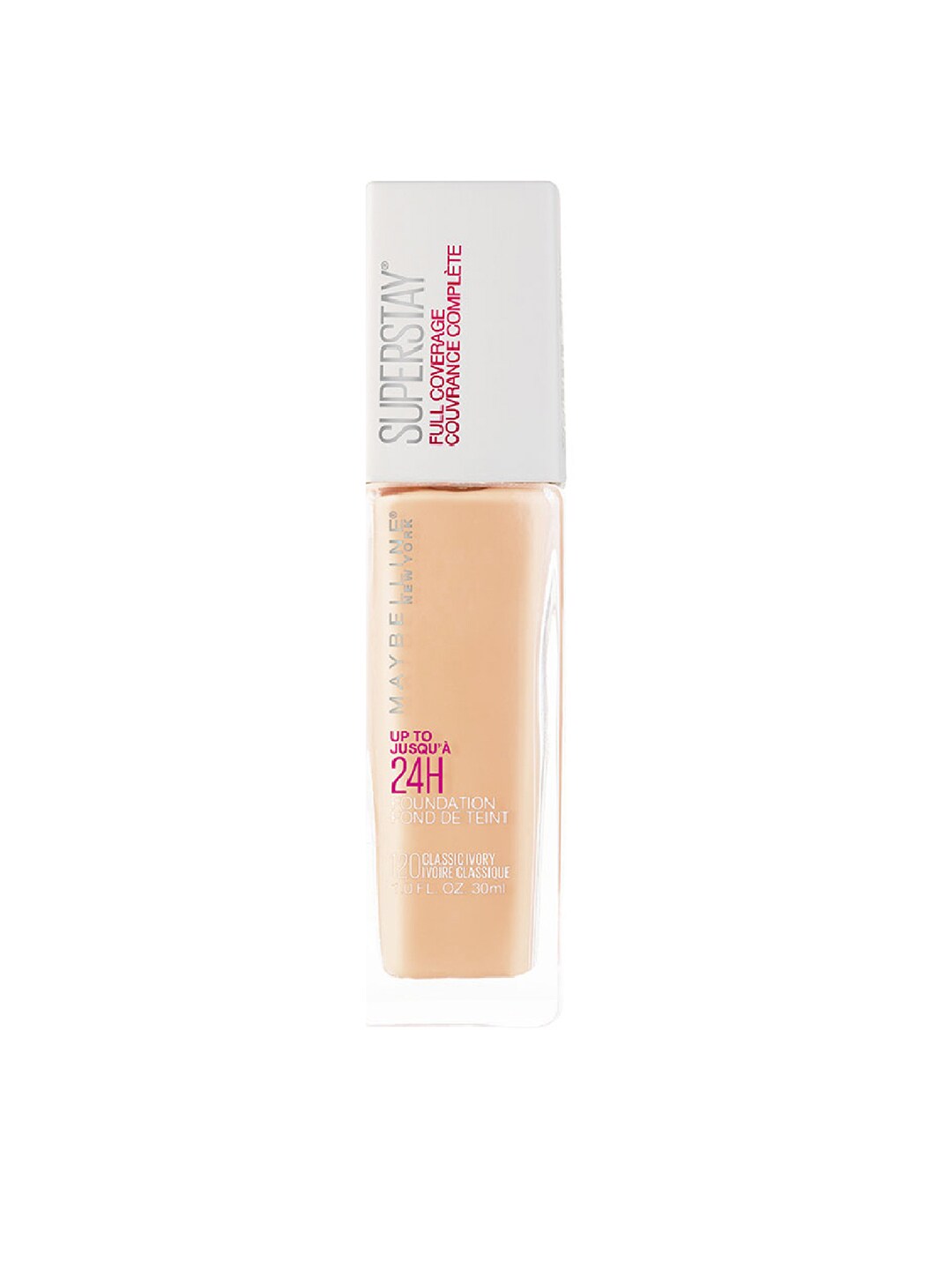 Maybelline New York Super Stay 24H Full Coverage Foundation - Classic Ivory 120 30ml Price in India