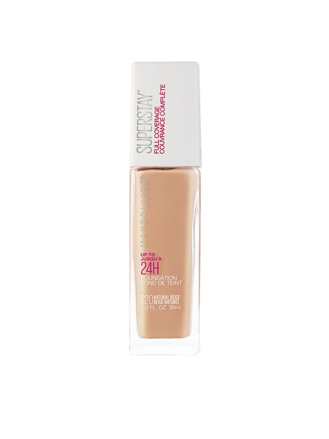 Maybelline New York Super Stay 24H Full Coverage Liquid Foundation - Natural Beige 220 Price in India