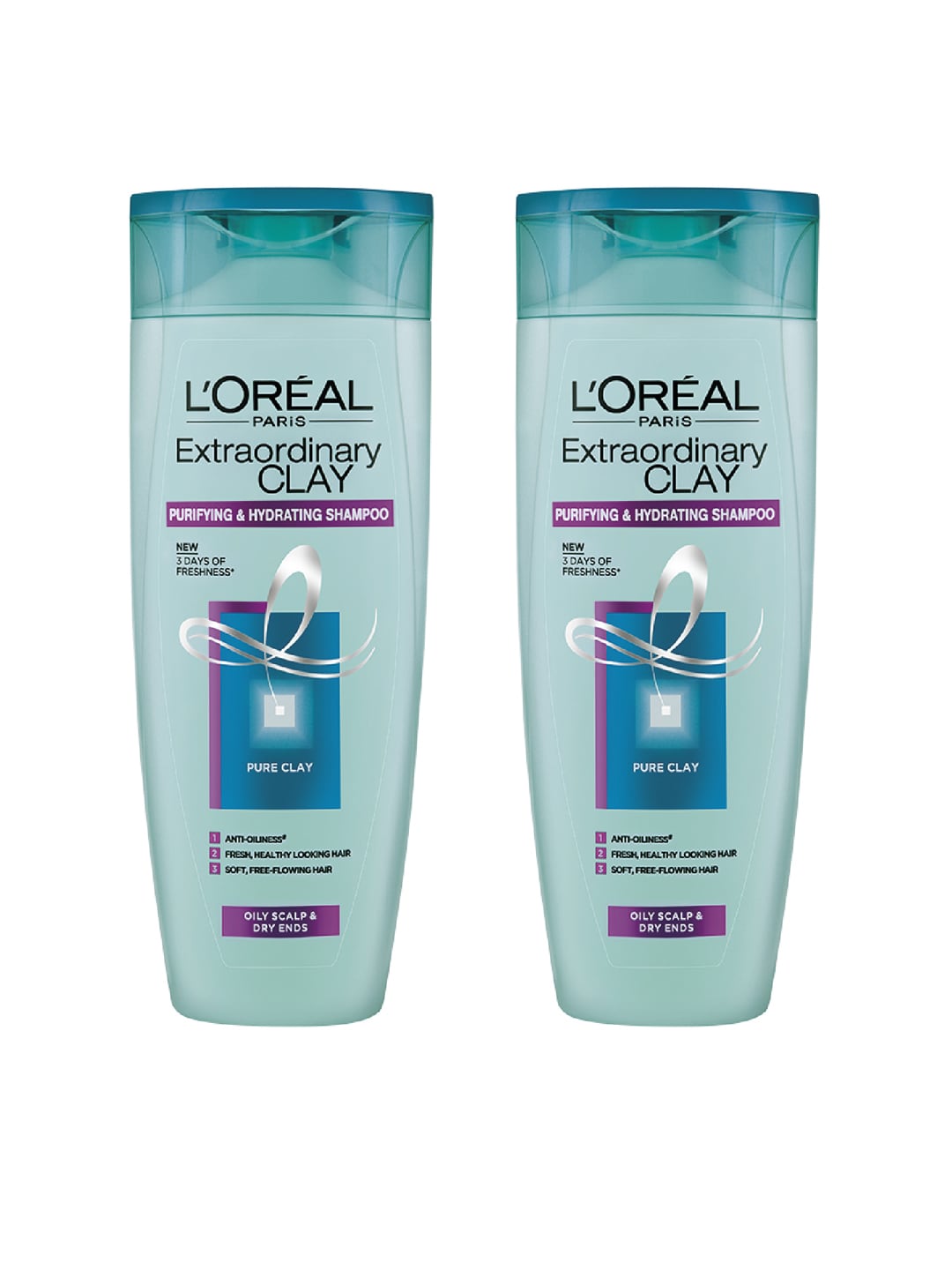 L'Oreal Paris Set Of 2 Unisex Extraordinary Clay Shampoo 175 ml each Price in India