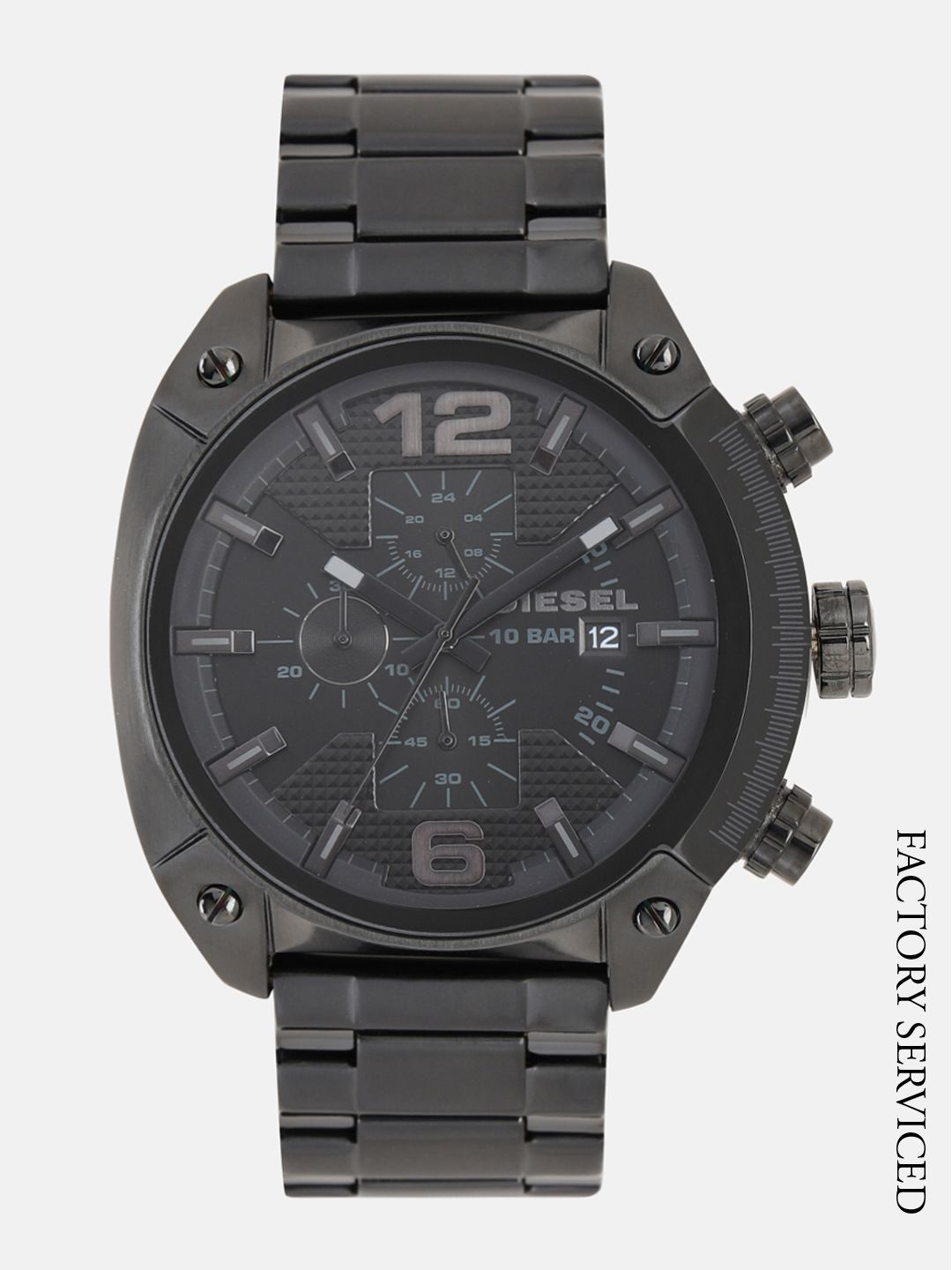 Buy DIESEL Men Black Analogue Factory Serviced Watch DZ4223
