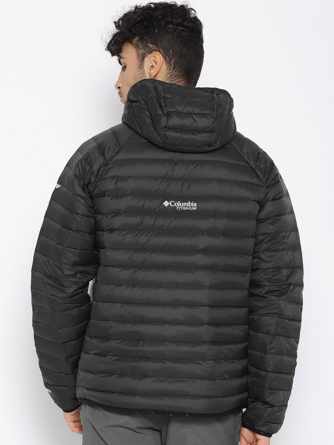 Buy Columbia Men Black Solid Alpha Trail Down Hooded Puffer Jacket