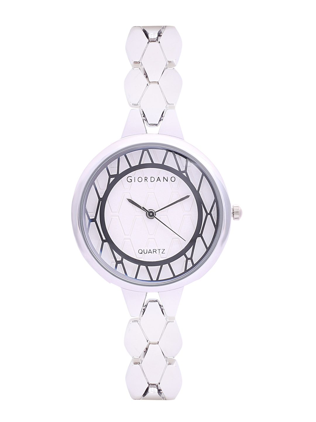 GIORDANO Women Silver-Toned Analogue Watch C2157 Price in India