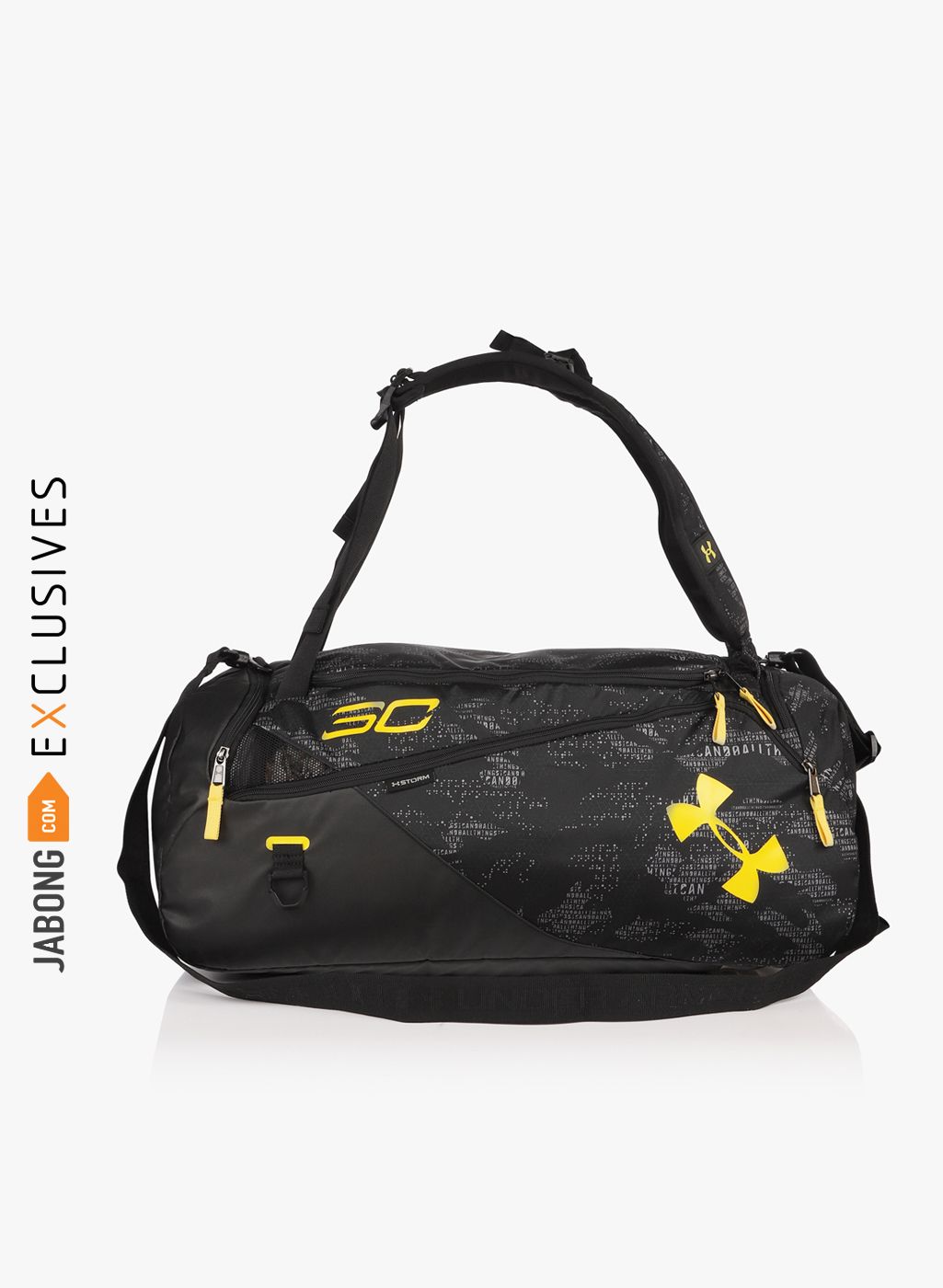UNDER ARMOUR Black & Grey Sc30 Contain 4.0 Backpack Cum Duffel Bag