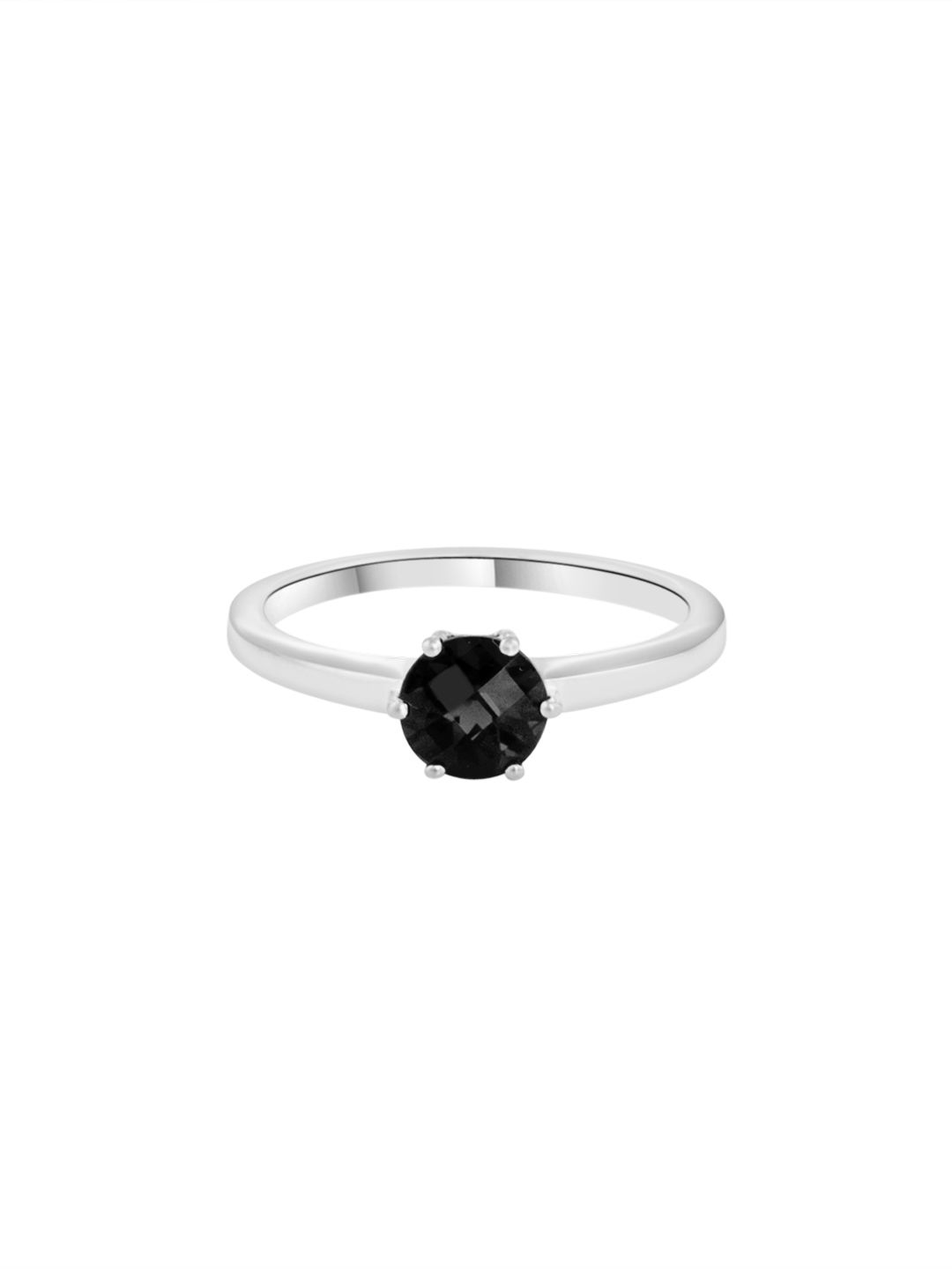 TALISMAN Women Handcrafted Rhodium-Plated 925 Sterling Silver Stone-Studded Ring Price in India