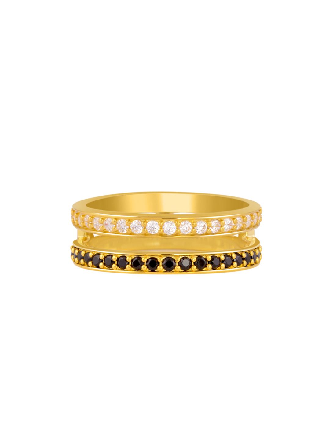 TALISMAN Women Handcrafted Gold-Plated Cubic Zirconia-Studded Ring Price in India