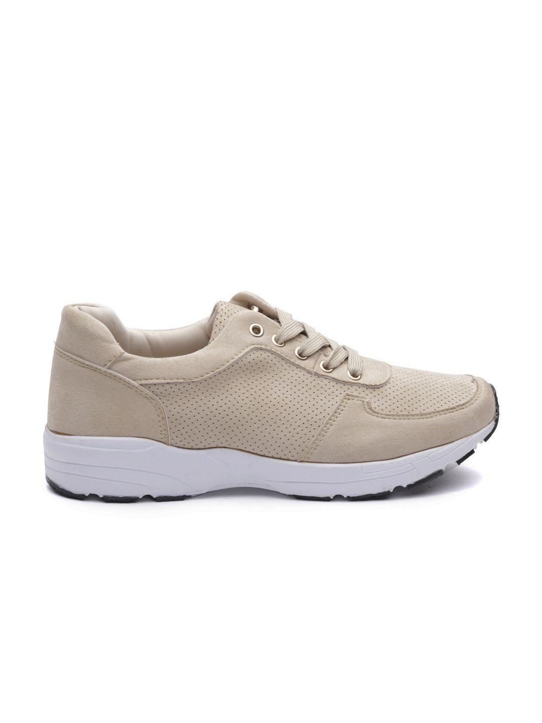 ether Women Beige Perforated Sneakers Price in India