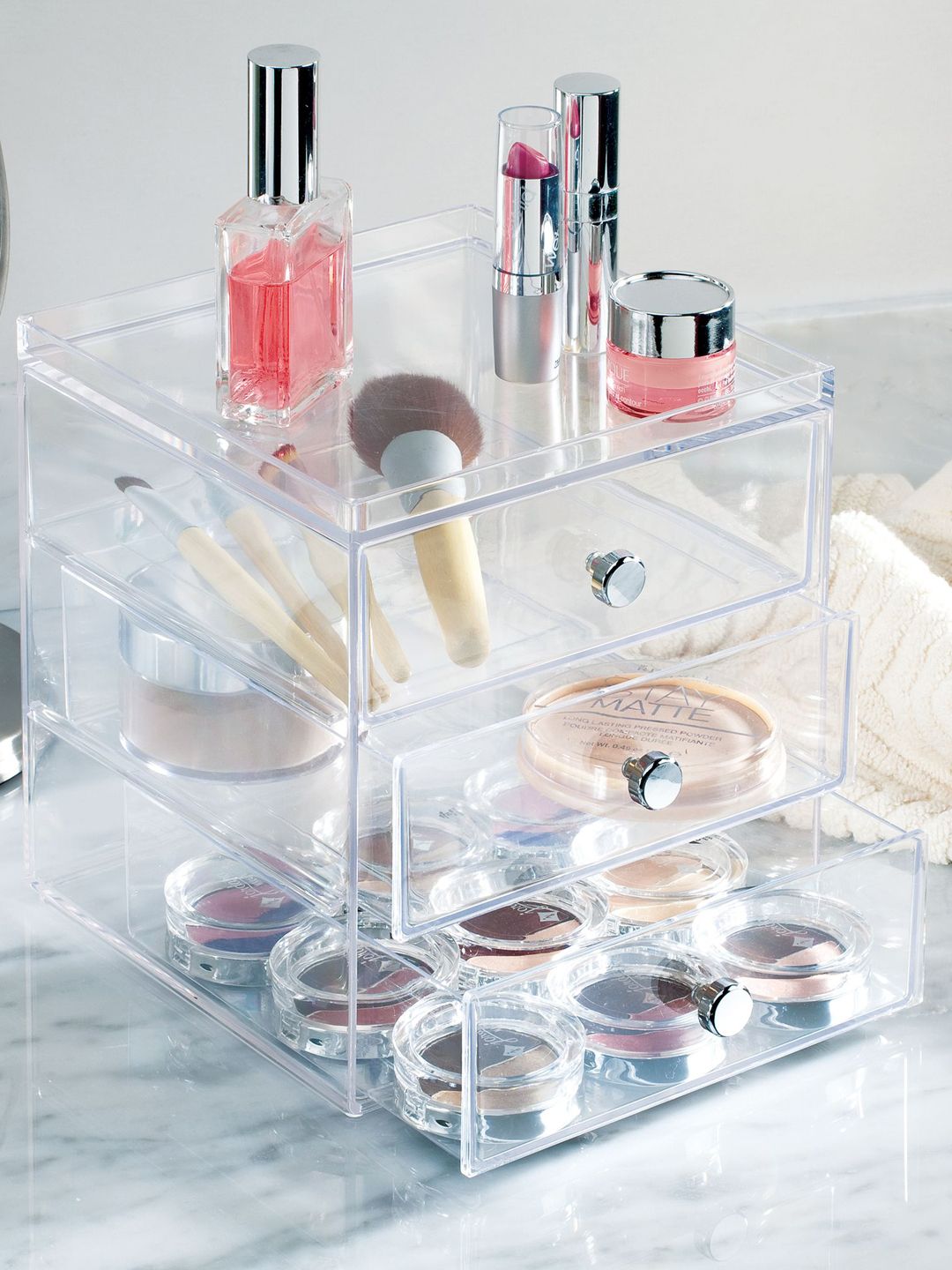 INTERDESIGN Transparent Plastic Makeup Organiser Price in India