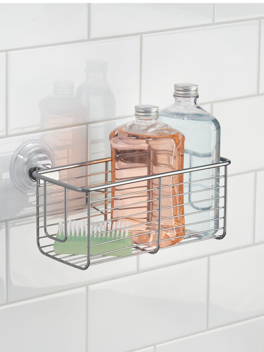 INTERDESIGN Silver-Toned Suction Caddy Basket Price in India