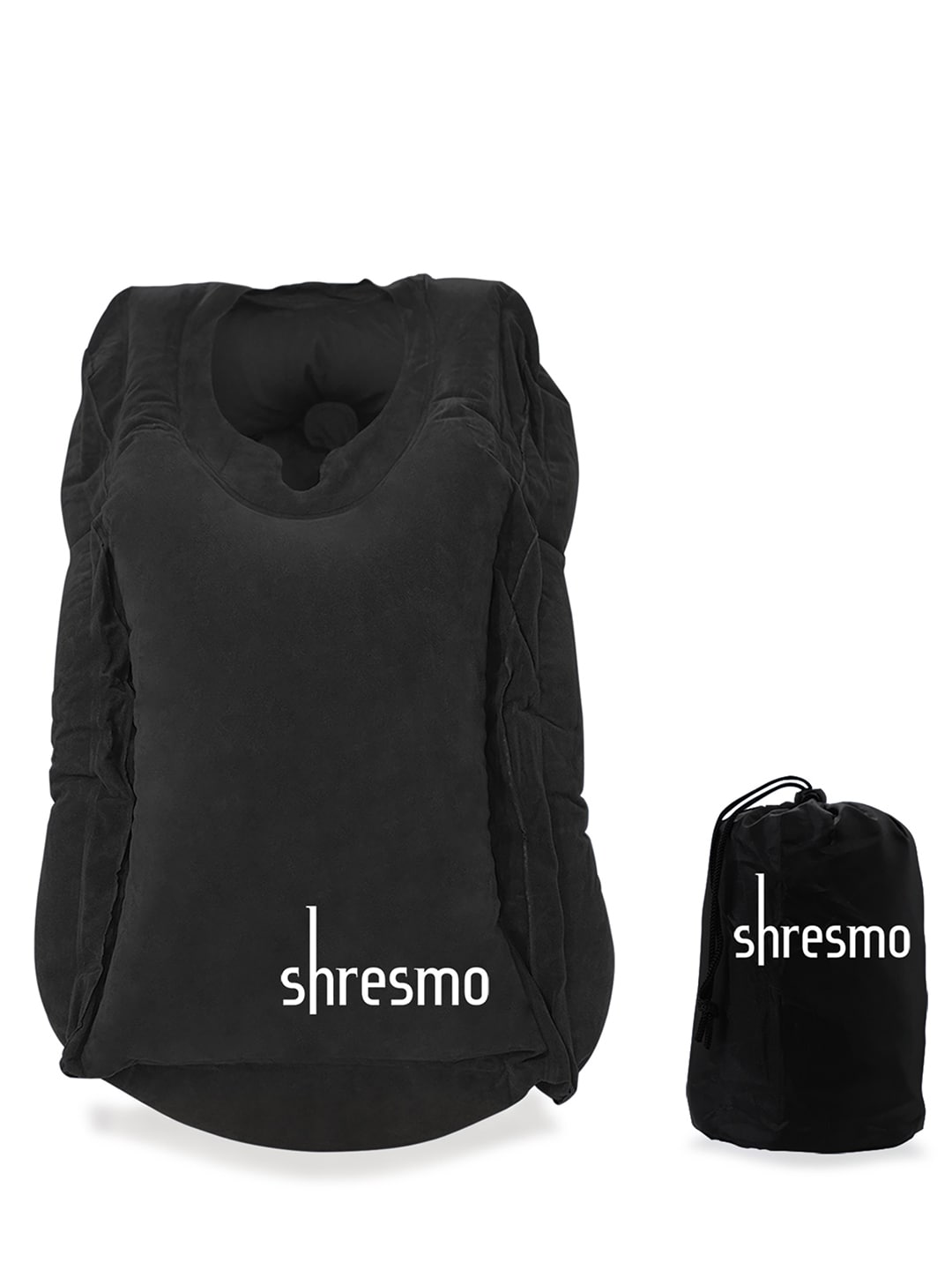 Shresmo Unisex Black Travel Neck Pillow Price in India