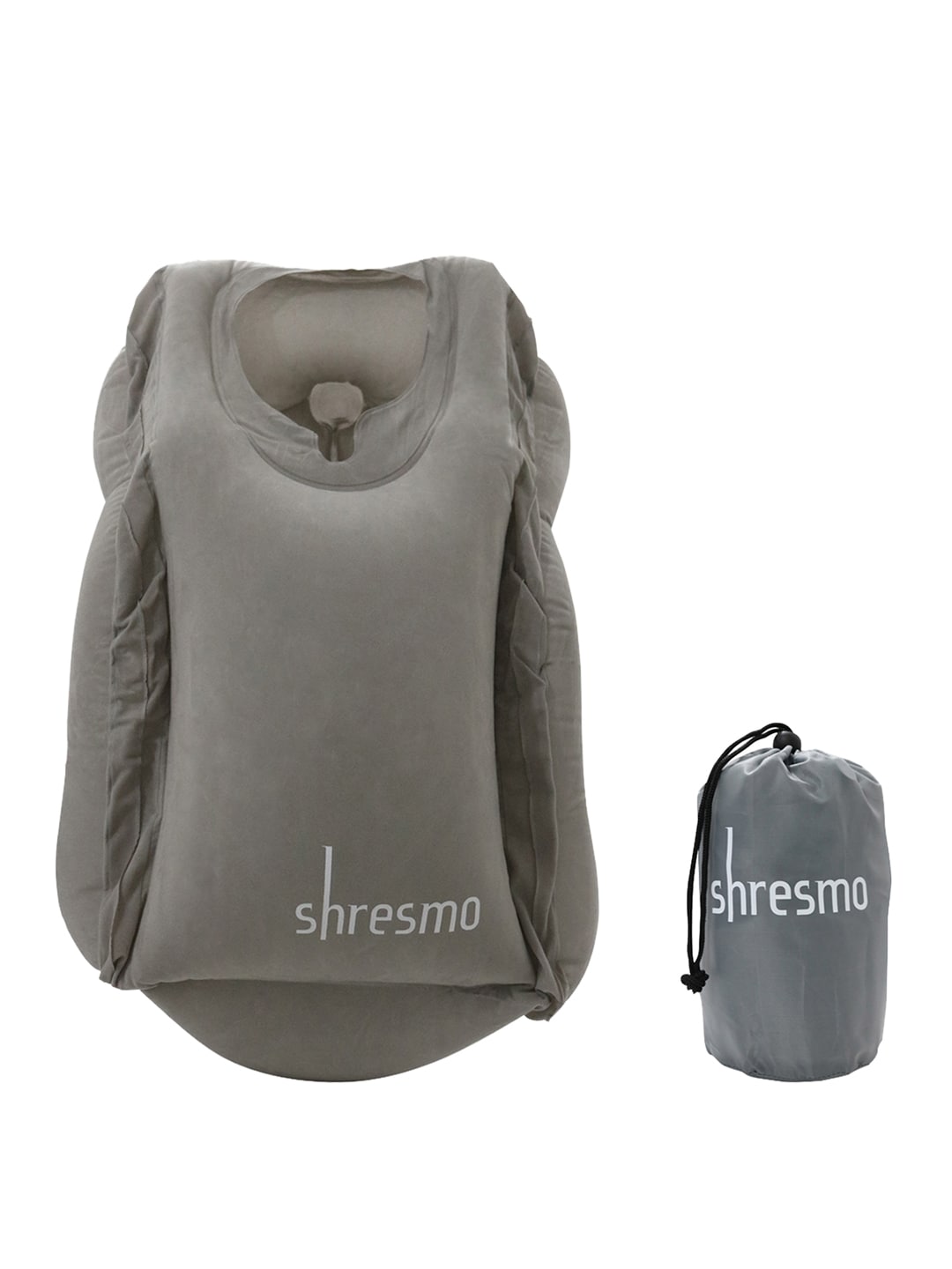 Shresmo Unisex Grey Travel Neck Pillow Price in India
