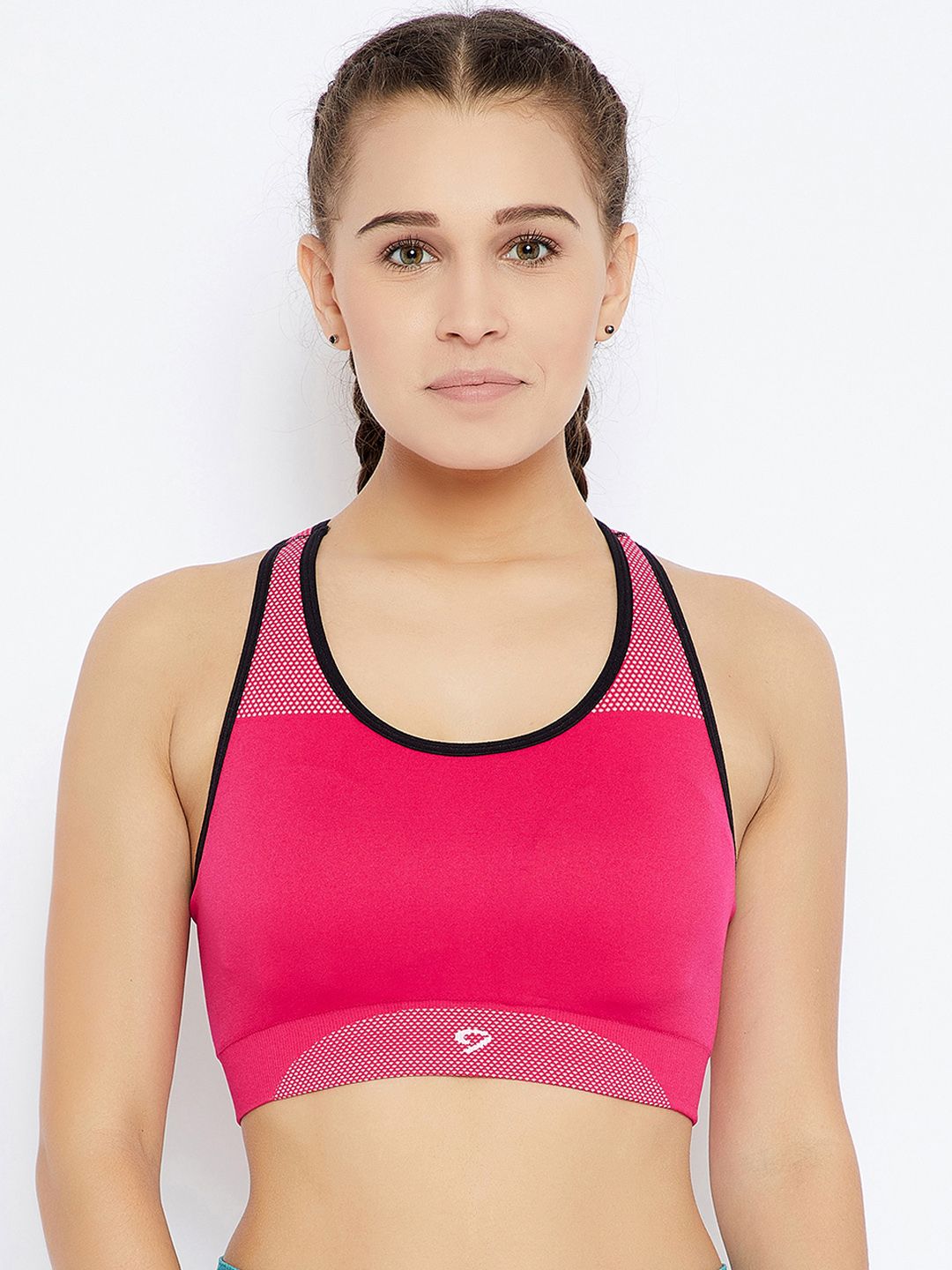 C9 AIRWEAR Pink Solid Non-Wired Non Padded Sports Bra PZ2227_Pink Price in India