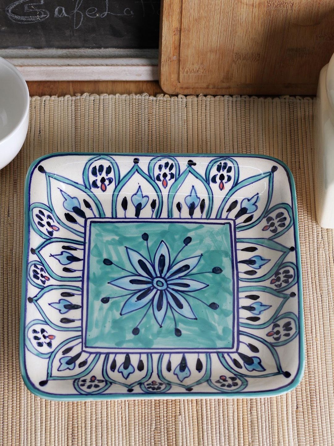 MIAH Decor White Printed Appetizer Plate Price in India